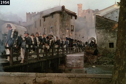 Il Borghetto di Valeggio sul Mincio in una scena di Senso (www.davinotti.com)