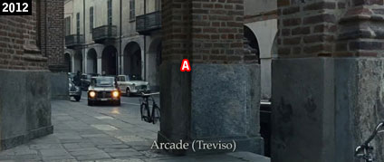 Uno scorcio di Rivarolo Canavese spacciato per trevigiano nel film Romanzo di una strage (www.davinotti.com)