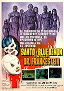 Locandina Santo & Blue Demon vs. doctor Frankenstein