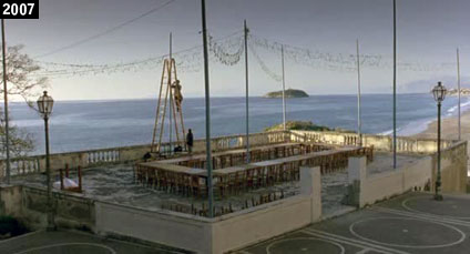 La terrazza panoramica sulla quale Depardieu si abbufferà nella principale scena del film girato a Diamante nel 2007 (www.davinotti.com)
