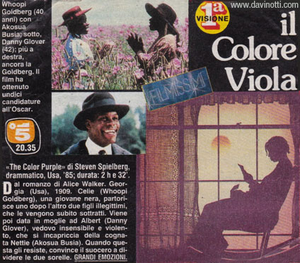 Curiosità su Il colore viola - Film (1985), Forum