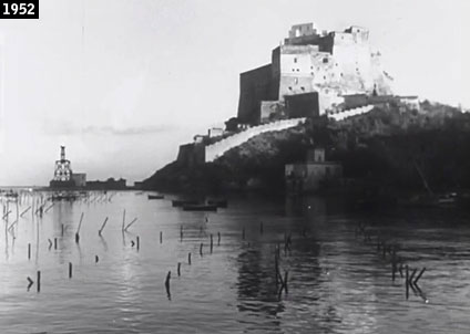 Il Castello di Baia immortalato nel film Vacanze col gangster (www.davinotti.com)