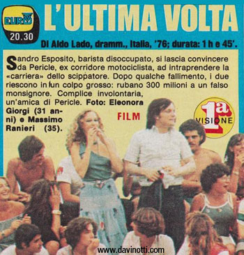 Lultima Volta - Film (1976) - Foto Massimo Ranieri, Joe 