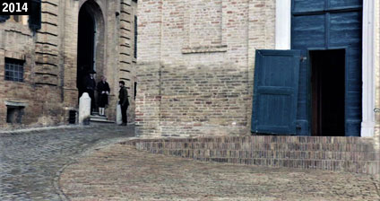 Palazzo Leopardi (allestrema sinistra) inquadrato nel film Il giovane favoloso (www.davinotti.com)