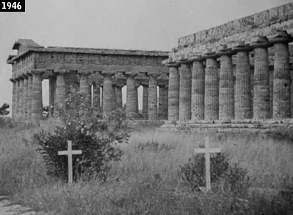 I templi di Paestum visti nel celebre film di Rossellini Paisà (www.davinotti.com)