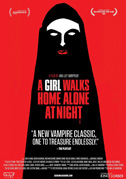 A girl walks home alone at night