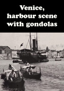 Venice, Harbour scene with gondolas